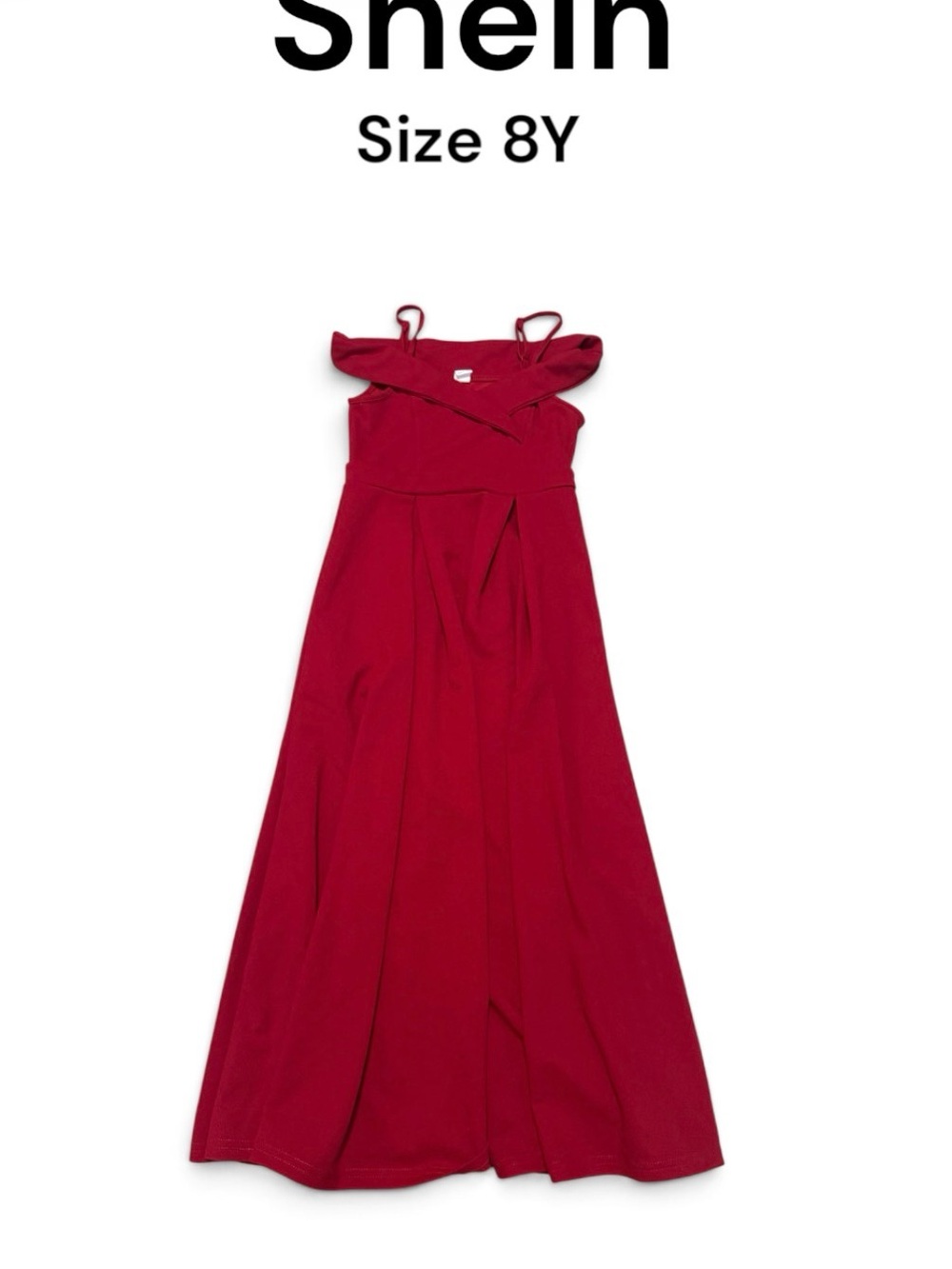 SHEIN Burgundy Off-Shoulder Maxi Dress